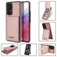 thumbnail image 1 of Phone Case for Samsung Galaxy A52 4G/5G, PU Leather Wallet Case with Card Pockets RFID Blocking Kickstand Anti-falling Magnetic Closure Back Flip Cover for Samsung Galaxy A52 4G/5G,Rosegold, 1 of 13