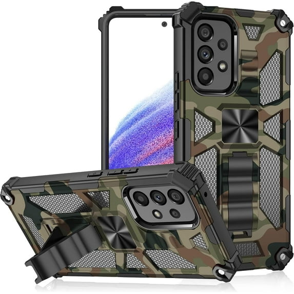 Phone Case for Samsung Galaxy A53 5G,Army Camouflage Case with Military Grade Protection Drop-Tested and Built-in Kickstand Cover for Samsung Galaxy A53 5G MC Army Green