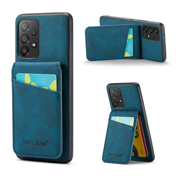 Phone Case for Samsung Galaxy A53 5G, Back Credit Card Holder Wallet Cover Study Kickstand PU Leather Magnetic Clasp RFID Blocking Case for Samsung Galaxy A53 5G Cases Women, Blue