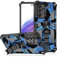 thumbnail image 1 of Phone Case for Samsung Galaxy A73 5G,Army Camouflage Case with Military Grade Protection Drop-Tested and Built-in Kickstand Cover for Samsung Galaxy A73 5G MC Dark Blue, 1 of 7