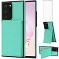 thumbnail image 1 of Phone Case for Samsung Galaxy Note 20 Ultra 5G Wallet Cover with Screen Protector and RFID Card Holder Slot Stand Cell Note20 Plus Notes 20Ultra Note20+ U + 20+ Twenty Not S20 Women Girl Men Boy Green, 1 of 11