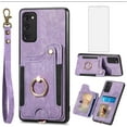 thumbnail image 1 of Phone Case for Samsung Galaxy S20 FE 5G 6.5 inch Wallet Cover with Screen Protector Wrist Strap Lanyard RFID Card Holder Ring Stand S 20 EF UW S20FE5G S20FE 20S S2O Fan Edition 4G G5 Women Men Purple, 1 of 8