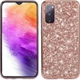 thumbnail image 1 of Phone Case for Samsung Galaxy S20 FE Case Glitter Sparkle Gold, Samsung S20 FE 5g Case Silicone Anti-Fingerprint Glamorous Bling Shiny Cover Thin (Pink), 1 of 14