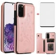 thumbnail image 1 of Phone Case for Samsung Galaxy S20 Glaxay S 20 5G 6.2 inch with Tempered Glass Screen Protector and Card Holder Wallet Cover Stand Flip Leather Cell Accessories Gaxaly 20S G5 Cases Women Rose Gold, 1 of 13