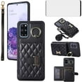 thumbnail image 1 of Phone Case for Samsung Galaxy S20 Plus S20+ 5G Wallet Cover with Screen Protector Ring Stand Credit Card Holder Slot Crossbody Strap Cell S20+5G S20plus 20S + S2O S 20 20+ G5 Women Girls Men Black, 1 of 13