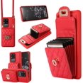thumbnail image 1 of Phone Case for Samsung Galaxy S20 Ultra 5G Wallet Cover with Credit Card Holder Shoulder Crossbody Strap Long Lanyard Leather Cell Accessories S20ultra 20S S 20 A20 S2O 20ultra G5 Women Girls Men Red, 1 of 15