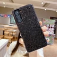 thumbnail image 1 of Phone Case for Samsung Galaxy S21 Case, Ultra Thin Glitter Bling Diamond Girls Woman Shockproof TPU Rubber Full Body Protective Cover for Samsung Galaxy S21 5G 6.2 inch 2021, Black, 1 of 4