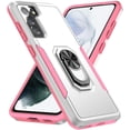 thumbnail image 1 of Phone Case for Samsung Galaxy S21 FE 5G Case with Ring Holder Black, Military Grade Samsung S21 FE Case Rugged Heavy Duty Shockproof Cool Cover Cool Durable (Samsung S21 FE 5g, White), 1 of 7