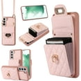 thumbnail image 1 of Phone Case for Samsung Galaxy S21 Plus S21+ 5G Wallet Cover with Credit Card Holder Shoulder Crossbody Strap Long Lanyard Leather Cell Accessories S21+5G S21plus 21S + S 21 21+ G5 Women Pink, 1 of 15