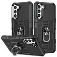 thumbnail image 1 of Phone Case for Samsung Galaxy S22 Case, S22 Phone Case Built in 360 Rotating Ring Stand, Luxury Heavy Duty Armor Hard PC Soft TPU Slim Phone Case for Samsung Galaxy S22 - Black, 1 of 10