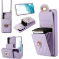 thumbnail image 1 of Phone Case for Samsung Galaxy S23 Plus S23+ 5G Wallet Cover with Card Holder Shoulder Crossbody Strap Long Lanyard Leather Cell Accessories S23plus 23S + S 23 23+ SM-S916U 6.6 inch Women Girls Purple, 1 of 14