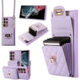 thumbnail image 1 of Phone Case for Samsung Galaxy S23 Ultra 5G Wallet Cover with Credit Card Holder Shoulder Crossbody Strap Long Lanyard Leather Cell Accessories S23Ultra 23S S 23 23Ultra 6.8 inch Women Purple, 1 of 15