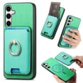 thumbnail image 1 of Phone Case for Samsung Galaxy S24 Plus, Ultra Slim Phone Grip Ring Stand PU Leather Detachable Magnetic Credit Card Holder Drop Protective Case Cover Compatible with Samsung Galaxy S24 Plus, Green, 1 of 8