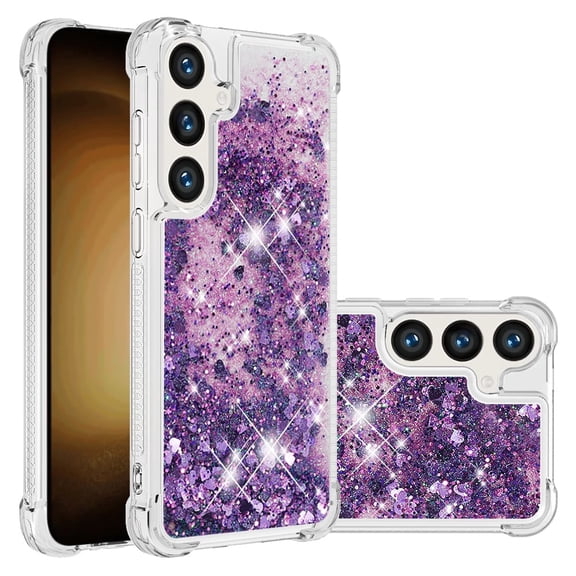Phone Case for Samsung Galaxy S25 FE Cover Sparkle Glitter Floating Liquid Quicksand Shockproof Soft Silicone TPU Bumper Protective Cover for Samsung Galaxy S25 FE Case, S3