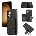 thumbnail image 1 of Phone Case for Samsung Galaxy S25 Plus, Stylish Wallet Cover with Credit Card Holder Crossbody Strap Magnetic Closure Kickstand PU Leather Drop Protective Phone Case for Samsung Galaxy S25+, Black, 1 of 7