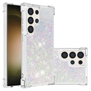 Phone Case for Samsung Galaxy S25 Ultra Cover Sparkle Glitter Floating Liquid Quicksand Shockproof Soft Silicone TPU Bumper Protective Cover for Samsung Galaxy S25 Ultra Case, S6