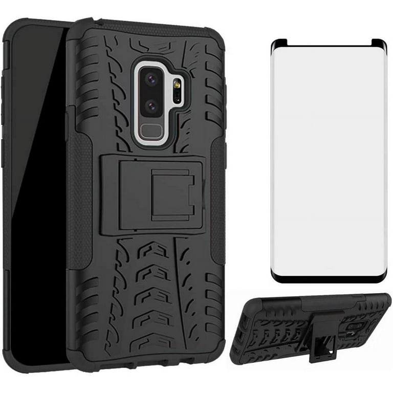 Phone Case for Samsung Galaxy S9 Plus with Tempered Glass Screen
