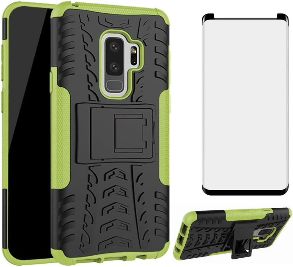 Phone Case for Samsung Galaxy S9 Plus with Tempered Glass Screen