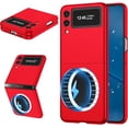 thumbnail image 1 of Phone Case for Samsung Galaxy Z Flip 3,Compatible with MagSafe Dual Layer Military Grade Drop Shockproof Anti-Scratch Works with Wireless Charging Case for Galaxy Z Flip 3 6.7'' CX -Red, 1 of 14