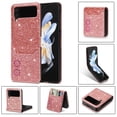 thumbnail image 1 of Phone Case for Samsung Galaxy Z Flip 6 Wallet Cover, Magnetic Closure Folio [Credit Card Holder] Bling Glitter PU Leather Shockproof Lightweight Cell Accessories Women,Rosegold, 1 of 10