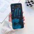 thumbnail image 1 of Phone Case for Samsung Galaxy Z Flip4, Military Drop Protection Shockproof Case with Color Changing Effect for Women Men, Slim Lightweight Stylish Cover for Samsung Galaxy Z Flip4, Black/Blue, 1 of 7
