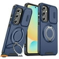 thumbnail image 1 of Phone Case for Samsung Galaxy Z Fold 7 Hybrid Case with 360° Magnetic Ring Stand, Camera Slide Protector & Compatible with MagSafe Cover Fit for Galaxy Z Fold 7 (Blue), 1 of 7