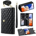 thumbnail image 1 of Phone Case for Samsung Note 10,Wallet Case Women 【RFID Blocking】 Crossbody Strap PU Leather Zipper with Wrist Lanyard Magnetic Flip Cover Credit Card Holder for Samsung Galaxy Note 10, Black, 1 of 9