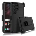 thumbnail image 1 of Phone Case for Samsung S23 Ultra Case,Heavy Duty Hard Shockproof Armor Protector Case Cover with Belt Clip Holster for Samsung S23 Ultra 6.8 5G 2023 Phone Case Black/Black, 1 of 7