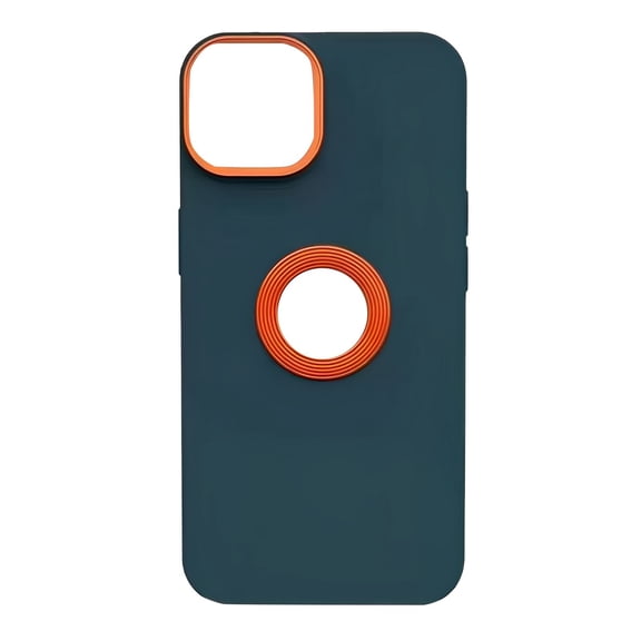 Phone Case Sleek with Strong Suction Base with HD Clarity Shockproof Drop Protection Cover Elegant Desktop Charger Orange Heavy-Duty Titanium Pro Stylish Version Orange