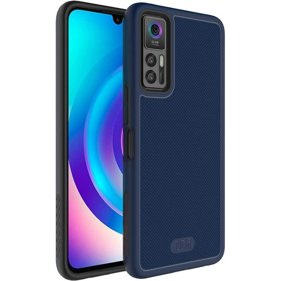 TUDIA MergeGrip TCL 30 5G Phone Case/TCL 30 Case/ TCL 30+ Case Heavy Duty - Indigo Blue