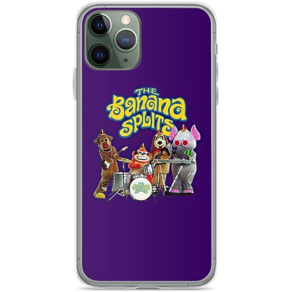 Phone Case Transparent Black Glass Banana Shock Anti Shockproof Compatible with iPhone 15 Pro Max 6.7 Inch