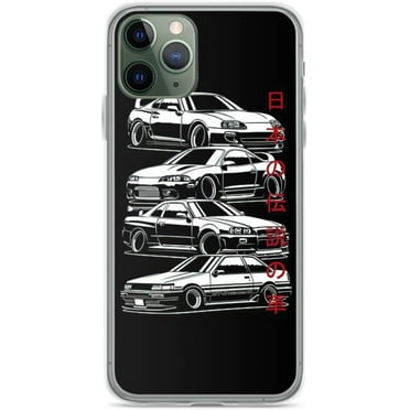 Phone Case Transparent Black Glass Legend Car Shockproof Accessories Compatible with iPhone X/XS 5.8 Inch