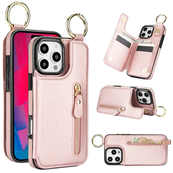 Phone Case Wallet Case for Samsung A25 PU Leather Magnetic Handbag Zipper Pocket Card Slots