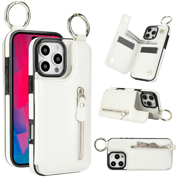 Phone Case Wallet Case for Samsung S22PLUS PU Leather Magnetic Handbag Zipper Pocket Card Slots