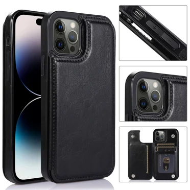 Phone Case Wallet Case for iphone 16 PU Leather Magnetic Handbag Zipper Pocket Card Slots
