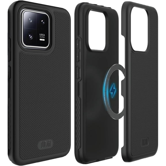 TUDIA MergeGrip Xiaomi 13 Case 5G Magsafe Compatible Heavy Duty Case - Matte Black