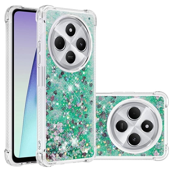 Phone Case for Xiaomi Redmi 14C Cover Sparkle Glitter Floating Liquid Quicksand Shockproof Soft Silicone TPU Bumper Protective Cover for Xiaomi Redmi 14C Case, S7