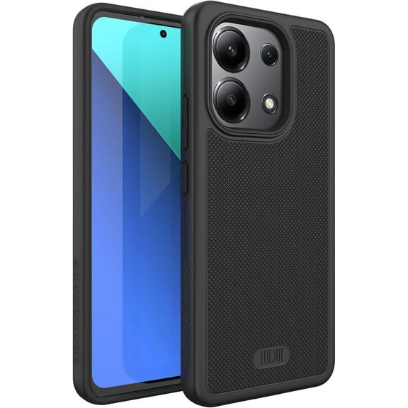 TUDIA MergeGrip Xiaomi Redmi Note 13 4G Case 2024 Heavy Duty Phone Case - Matte Black