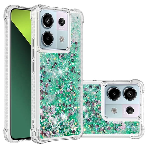 Phone Case for Xiaomi Redmi Note 13 Pro 5G Cover Sparkle Glitter Floating Liquid Quicksand Shockproof Soft Silicone TPU Bumper Protective Cover for Xiaomi Redmi Note 13 Pro 5G Case