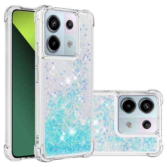 Phone Case for Xiaomi Redmi Note 13 Pro 5G Cover Sparkle Glitter Floating Liquid Quicksand Shockproof Soft Silicone TPU Bumper Protective Cover for Xiaomi Redmi Note 13 Pro 5G Case