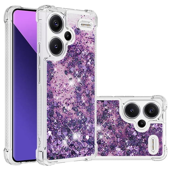 Phone Case for Xiaomi Redmi Note 13 Pro Plus 5G Cover Sparkle Glitter Floating Liquid Quicksand Shockproof Soft Silicone TPU Bumper Protective Cover for Xiaomi Redmi Note 13 Pro Plus 5G Case