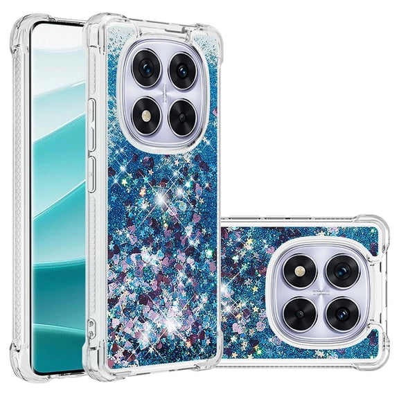 Phone Case for Xiaomi Redmi Note 14 Pro 5G Cover Sparkle Glitter Floating Liquid Quicksand Shockproof Soft Silicone TPU Bumper Protective Cover for Xiaomi Redmi Note 14 Pro 5G Case, S5