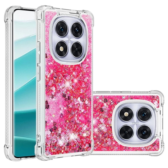 Phone Case for Xiaomi Redmi Note 14 Pro Plus/Redmi Note 14 Pro 5G Cover Sparkle Glitter Floating Liquid Quicksand Shockproof Soft Silicone TPU Bumper Protective Cover Case, S4