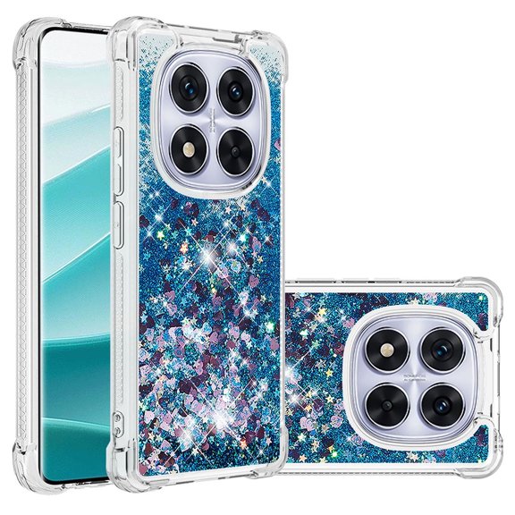 Phone Case for Xiaomi Redmi Note 14 Pro Plus/Redmi Note 14 Pro 5G Cover Sparkle Glitter Floating Liquid Quicksand Shockproof Soft Silicone TPU Bumper Protective Cover Case, S5