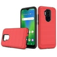 thumbnail image 1 of Phone Case for AT&T Maestro Plus / Cricket Influence, Dual Layer Shock Resistant Brushed Texture Protective Cover (Red), 1 of 4