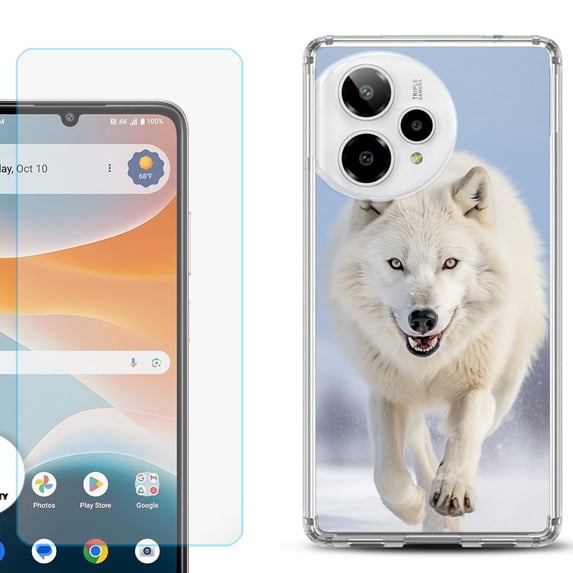 Phone Case for ATT Motivate Pro 2, with Screen Protector, by OneToughShield - Arctic Wolf