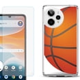 thumbnail image 1 of Phone Case for ATT Motivate Pro 2, with Screen Protector, by OneToughShield - Basketball, 1 of 5