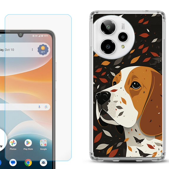 Phone Case for ATT Motivate Pro 2, with Screen Protector, by OneToughShield - Beagle