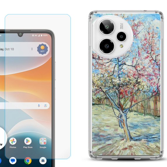 Phone Case for ATT Motivate Pro 2, with Screen Protector, by OneToughShield - Blossom Tree