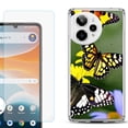 thumbnail image 1 of Phone Case for ATT Motivate Pro 2, with Screen Protector, by OneToughShield - Butterfly Flower, 1 of 5